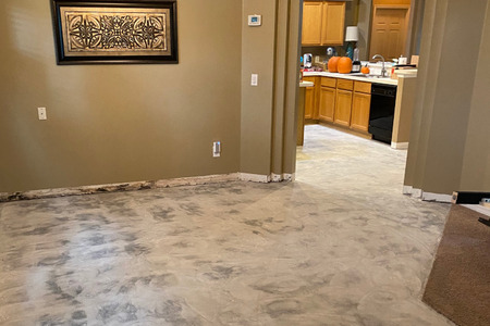 dining room floor removal  - after